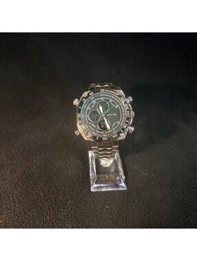 Skmei 1302 Stylish Dual Time Chronograph Watch – Stainless Steel Sport Design